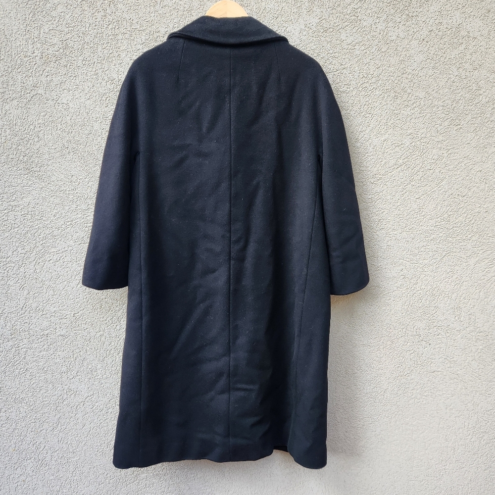 SAKS FIFTH AVENUE Women's Coat Large Wool Luxury Vintage Double Breasted Long - Picture 4 of 9